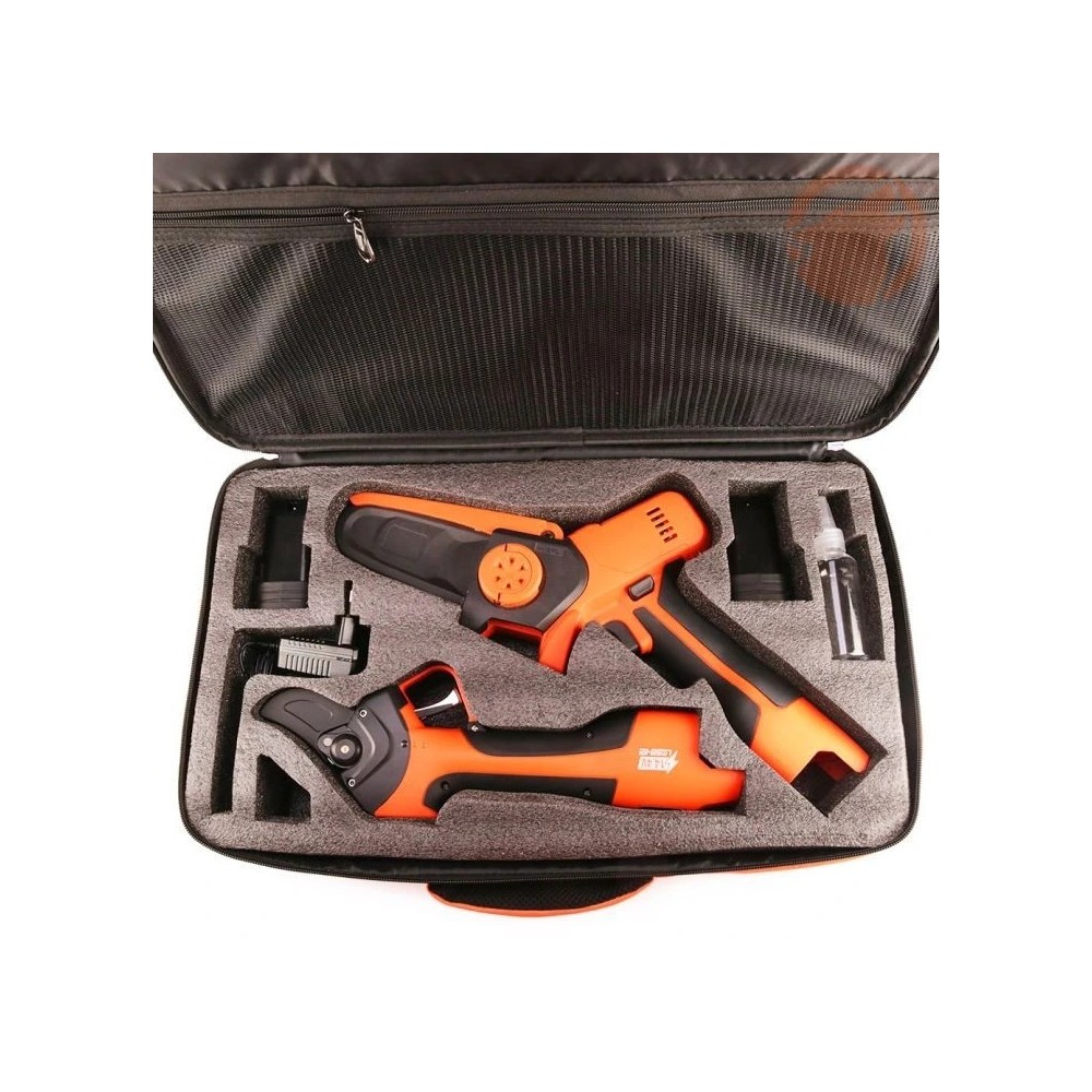 Pack outils sans fil avec mallette en tissu - Mini Tronçonneuse + Séca