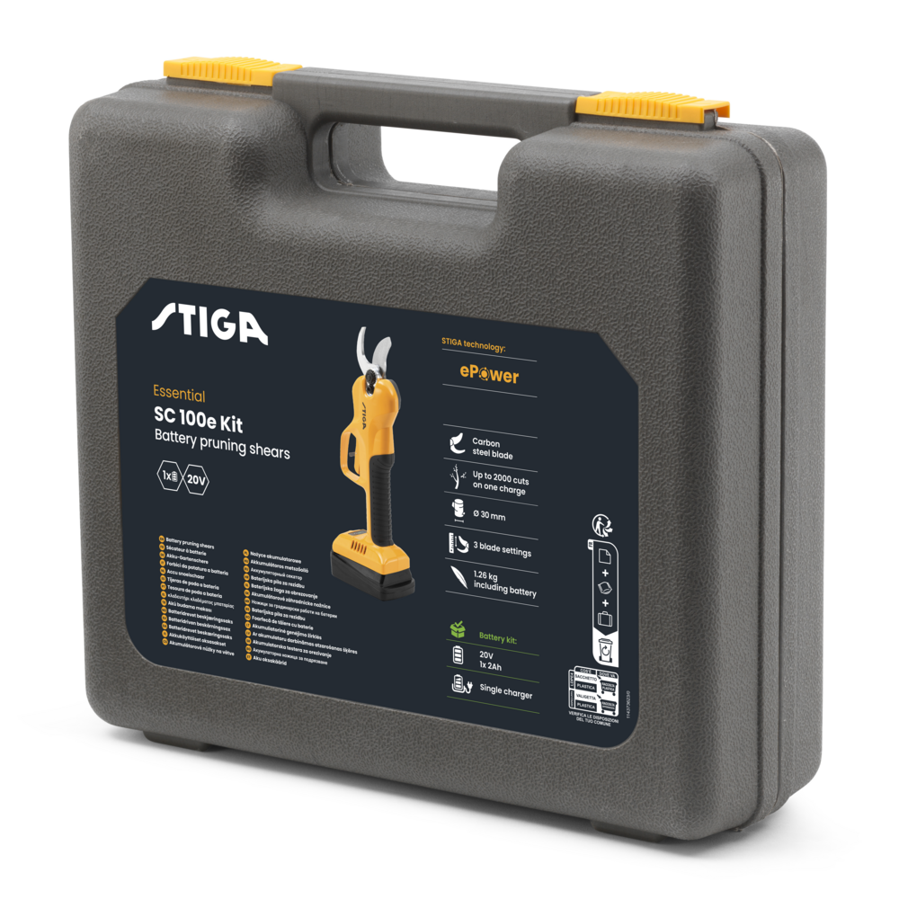 Sécateur sur batterie Stiga SC 100e Kit