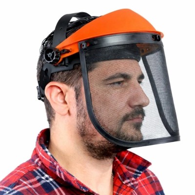 Visière de protection avec écran grillage