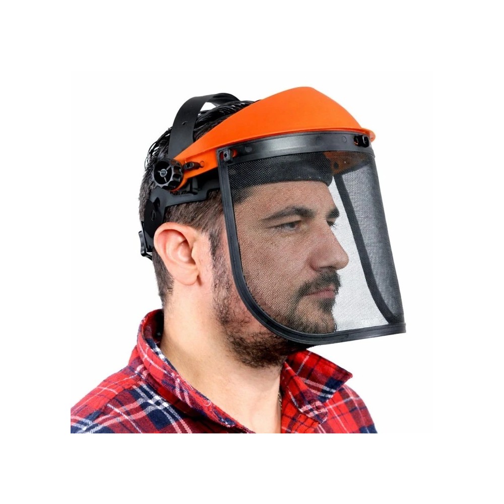 Visière de protection avec écran grillage